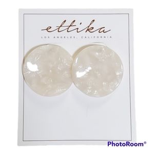 Revolve Ettika Los Angeles Mother of Pearl Stud Earrings NWOT